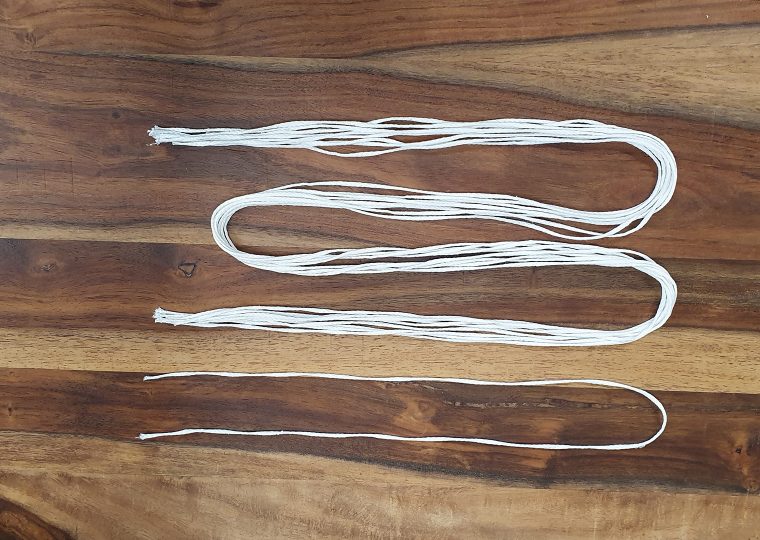 Makramee glas diy vorbereitung