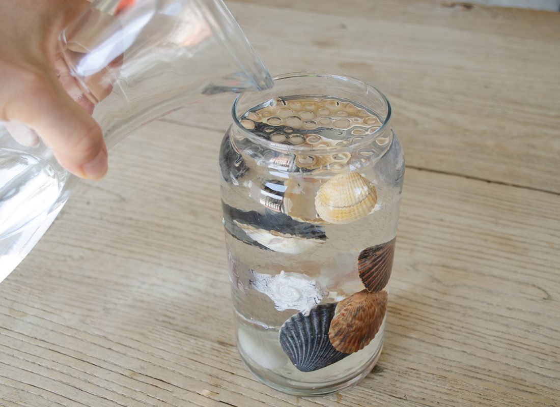 Aqualinos diy8 muschelmix wasser auffuellen