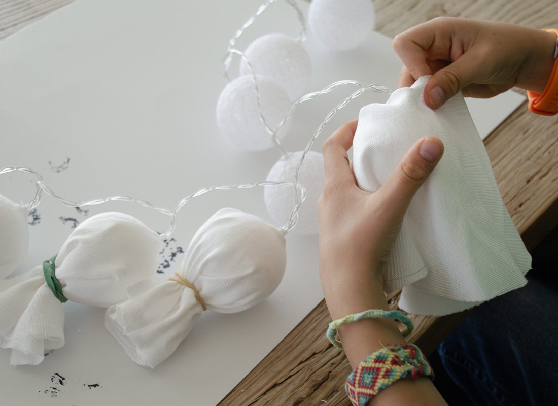 Halloween gespenster lichterkette diy 36 umhang