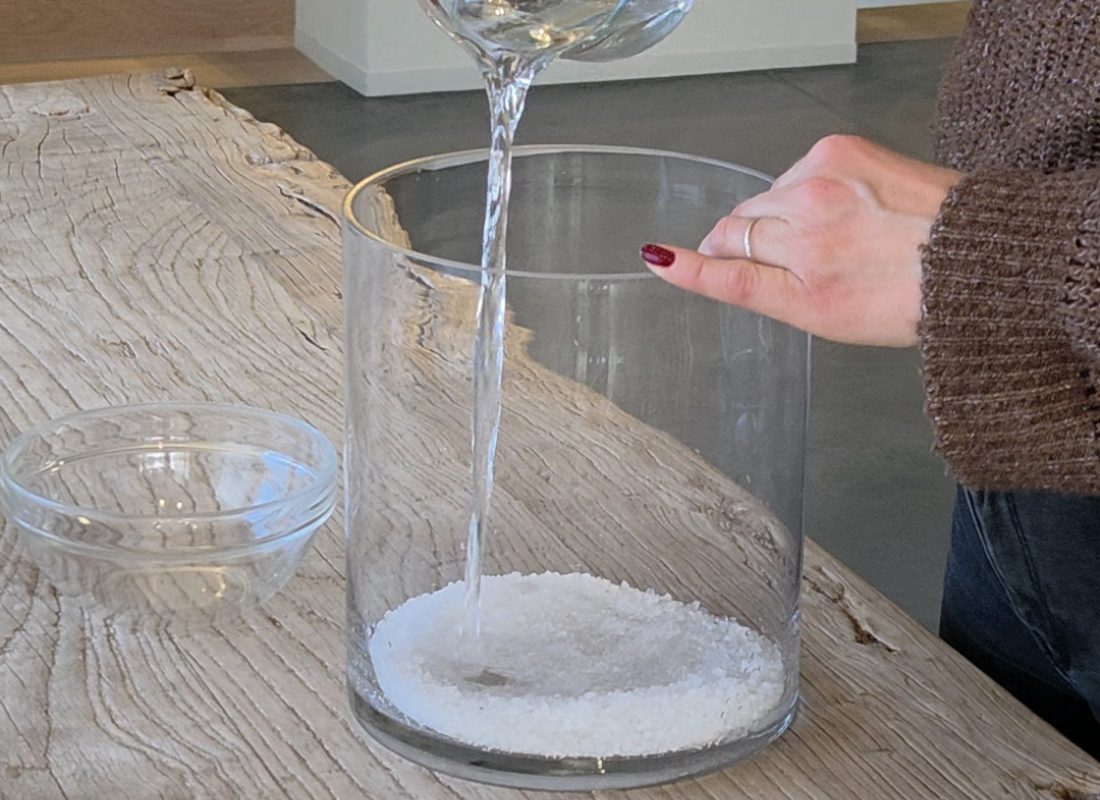 Wasser diy salzglaeser